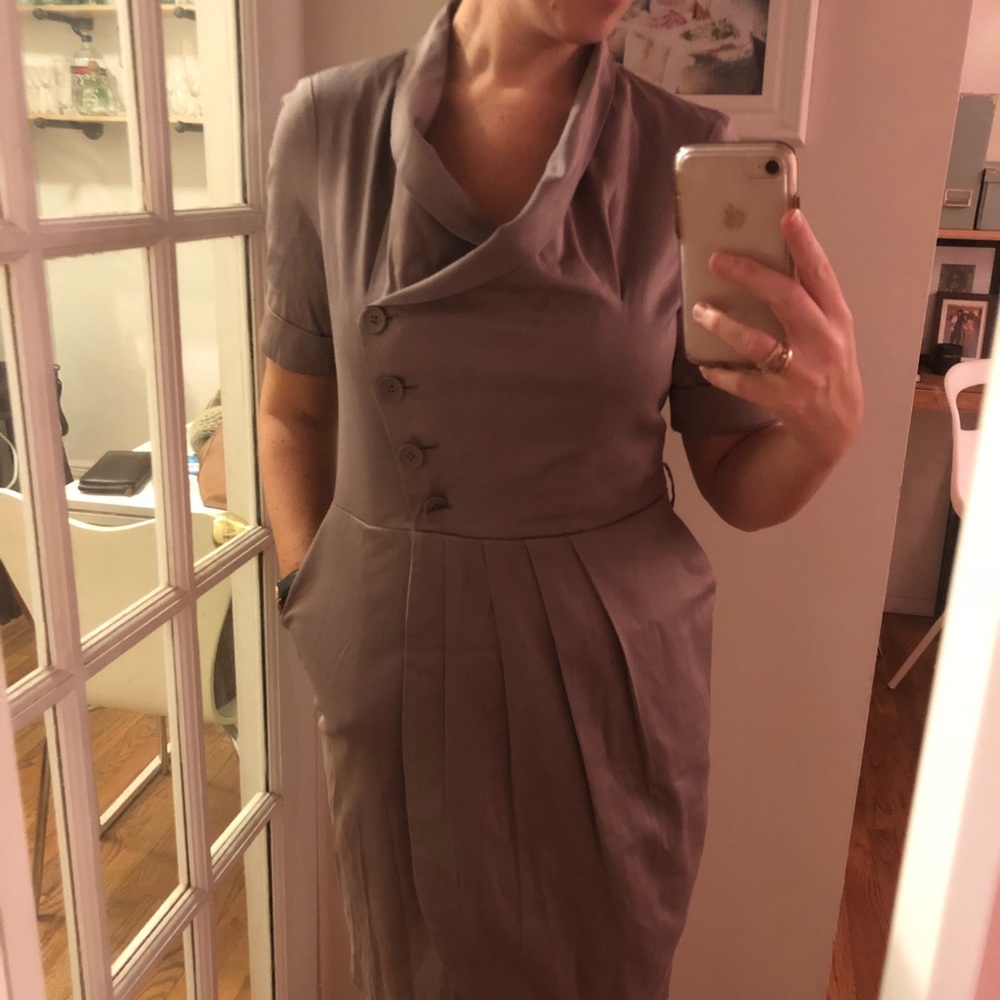 Reiss dress, stone grey